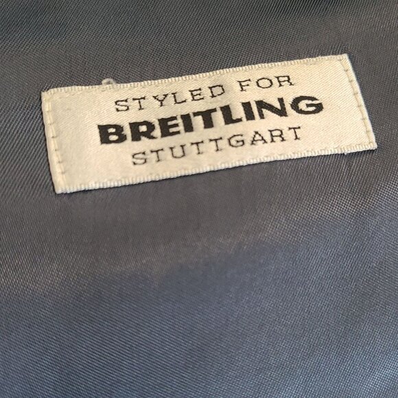Breitling Stuttgart Carl Gross Mens Wool Blazer Jacket Blue See Measurements - Picture 10 of 14